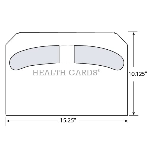 Health Gards - HOSHG1000 HOSPECO HG1000 Toilet Seat Covers, Half-Fold, White, Pack of 250 (Case of 4)