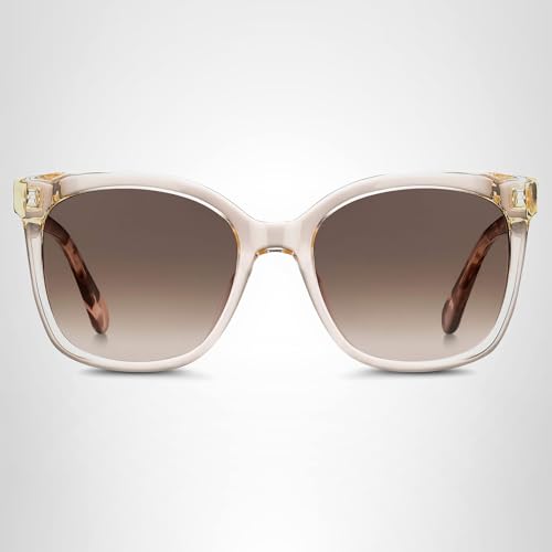 Kate Spade New York Kiya Sunglasses, Women's Trendy Rx-Able Square Sunglasses with 100% UV Protection Coating & Branded Travel Case