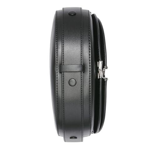 Calvin Klein Crisell Organizational Saddle Crossbody, Black/Silver, One Size