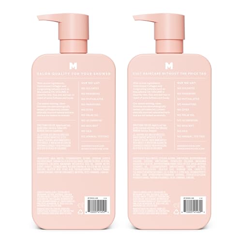 MONDAY HAIRCARE Volume Shampoo + Conditioner Set (2 Count) 27 oz. For Thin, Fine, and Oily Hair Made with Coconut Oil, Ginger Extract, and Vitamin E 100% Recyclable Bottle