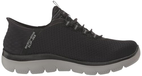 Skechers Men's Summits High Range Hands Free Slip-in Sneaker, Black/Charcoal, 11.5
