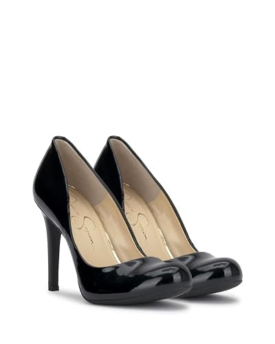 Jessica Simpson Women's Calie Pump, Black Patent, 8 Wide