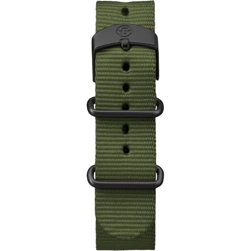 Timex Men's Expedition Scout 40mm Watch – Black Case Cream Dial with Green Fabric Strap