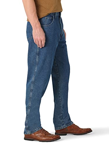Classic Relaxed Fit, Dark Stonewash, 38W x 30L