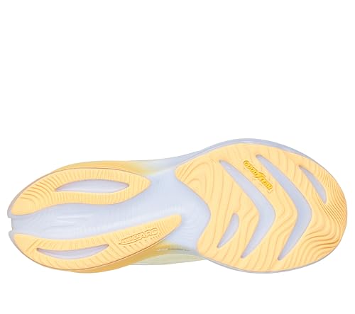 Skechers Women's Aero Spark Hands Free Slip-Ins Running Shoe, Yellow/Blue, 8.5