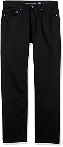 Amazon Essentials Men's Athletic-Fit Stretch Jeans - Discontinued Colors, Black, 40W x 28L