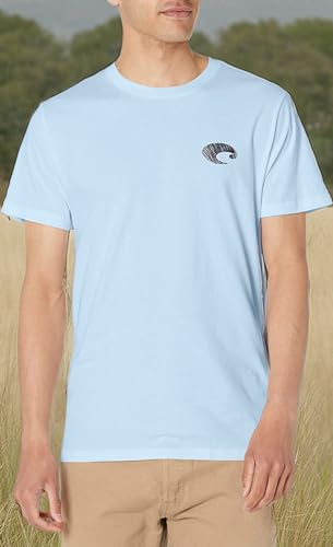 Costa Del Mar Unisex Adult MoShort Sleevey Oak Coastal Crew T-Shirt, Light Blue, Large US
