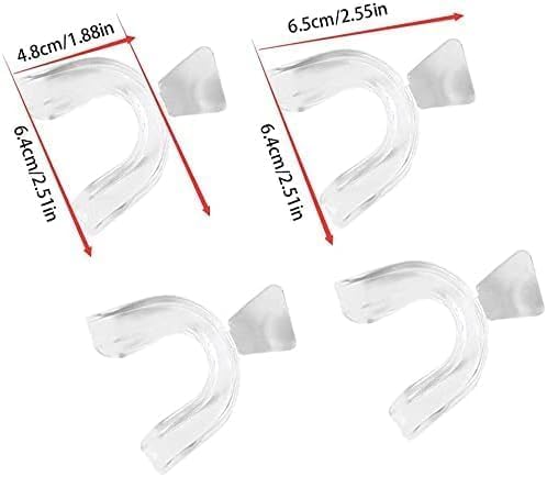 4Pcs Transparent Mouth Guard Silicone Grinding Guard Teeth Whitening Tray Sleeping Gum Shield for Sports Bruxism Bite Guard Easy to Use,Teeth Grinding Guards, Health and Household, Oral Pain Relief