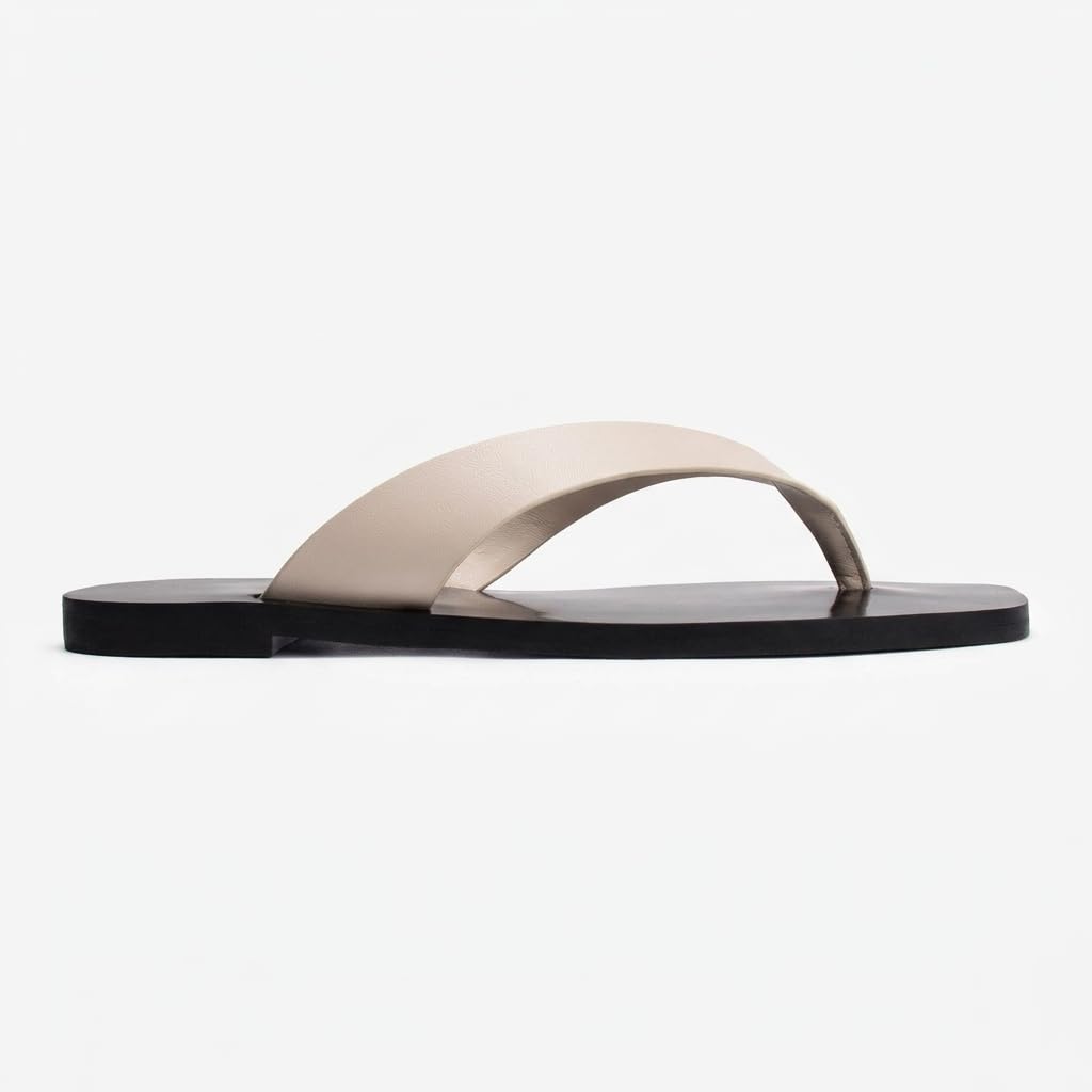 FJQNXGY Flip Flops for Women Comfortable Square Toe Casual Beach Thong Sandals Slip On Dressy Flats Summer Outdoor Slides Shoes