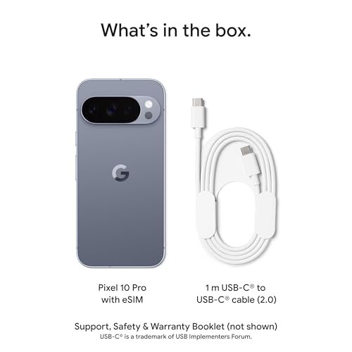 Google Pixel 10 Pro - Unlocked Android Smartphone - Gemini AI Assistant, Triple Rear Camera System, Fast-Charging 24+ Hour Battery, and 6.3" Super Actua Display - Moonstone - 128 GB (2025 Model)