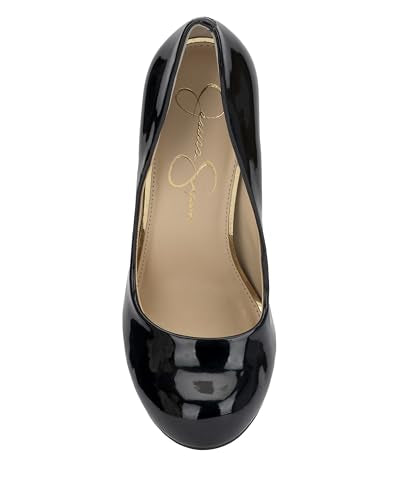 Jessica Simpson Women's Calie Pump, Black Patent, 8 Wide