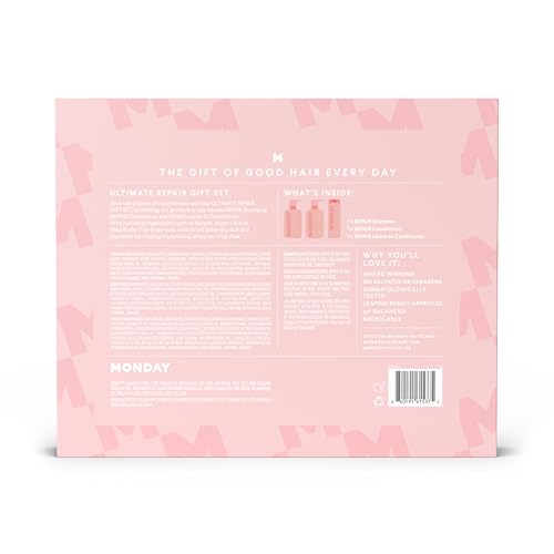 MONDAY Haircare Ultimate Repair Gift Set with REPAIR Shampoo, REPAIR Conditioner and REPAIR Leave-In