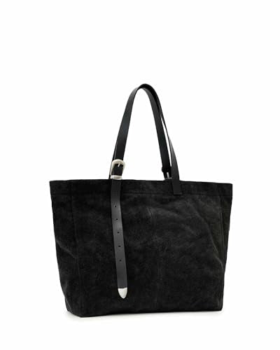 AllSaints Haven Suede Tote Black One Size