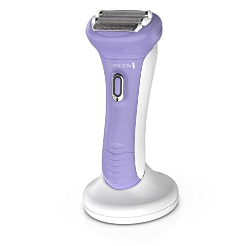 Remington Smooth & Silky Electric Shaver for Women, 4-Blade Smooth Glide Foil Shaver and Bikini Trimmer with Almond Oil Strip, Shave Wet or Dry