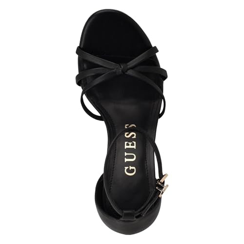 Guess Women's Spring Heeled Sandal, Black 002, 5