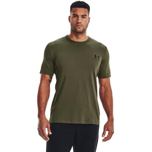 Under Armour Men's Sportstyle Left Chest Short-Sleeve T-Shirt, (390) Marine OD Green/Black/Black, X-Large