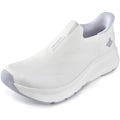 JACKSHIBO Mens Slip Ins Free up Hands Shoes Wide Toe Box Arch Support Orthopedic Walking Sneakers Cushioned Thick Zero Drop Sole Metatarsal Pads White Size 13