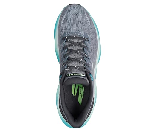 Skechers Men's Aero Burst Running Shoe, Gray/Blue, 8