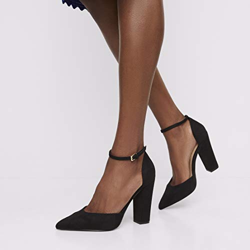 ALDO Women's Nicholes Block Heel Pumps, Black Other, 8