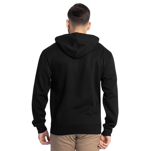 Fruit of the Loom Men's Eversoft Fleece Sweatshirts & Hoodies, Pullover-Black, X-Large