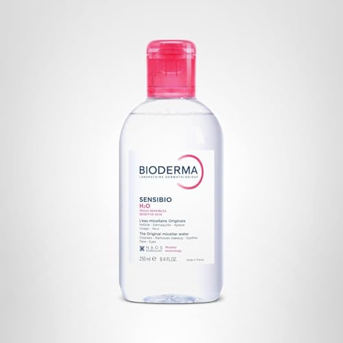 Bioderma Sensibio H2O Micellar Water, Makeup Remover Cleanser, Gentle for Skin, Fragrance-Free & Alcohol-Free, Gentle Face Cleanser for Sensitive Skin, 8.4 Fl Oz