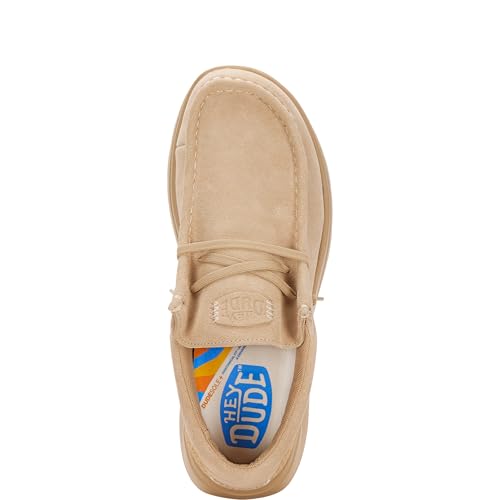 HEYDUDE Wally COMF Suede Tan Size 11, Men’s Shoes, Men's Slip-on Loafers, Comfortable & Light-Weight