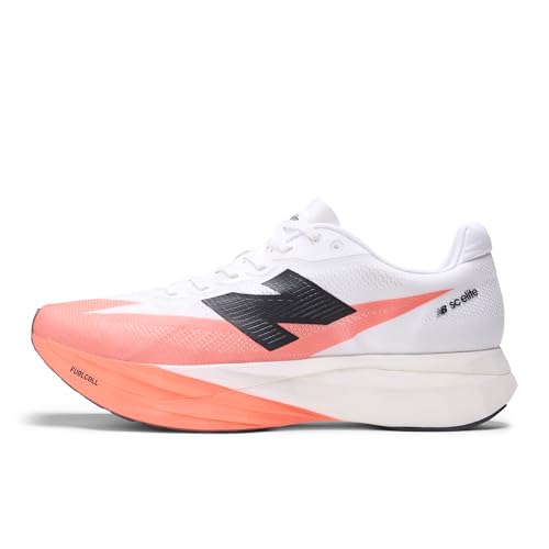 New Balance Men's FuelCell SuperComp Elite V5 Running Shoe, Urgent Red/White/Black, 12 M