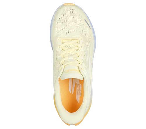 Skechers Women's Aero Spark Hands Free Slip-Ins Running Shoe, Yellow/Blue, 8.5