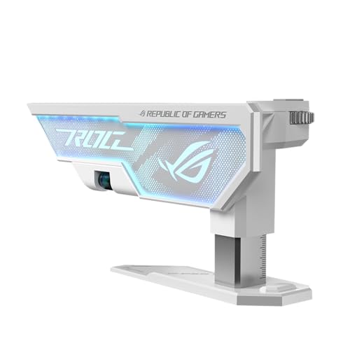 ASUS ROG Herculx Graphics Card Holder White Edition (Tool-Free Design, Included Spirit Level, Solid zinc Alloy, 72-128mm, Aura Sync)