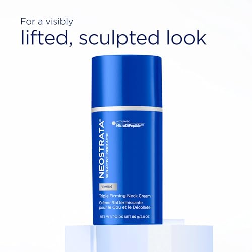 NEOSTRATA Triple Firming Neck Cream, New & Improved Formula - with MicroDiPeptide229®, NeoGlucosamine, and Bakuchiol, Fragrance-free, Oil-Free, Décolletage Rejuvenating Cream For all Skin Types, 80 g.