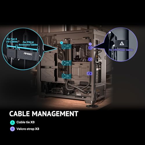 Antec Flux Pro, 6 x PWM Fans Included, High-Airflow Front Panel with Walnut Wood, iShift PSU 90° Mount, USB3.0 x 2, Type-C, 420mm Radiator Support, Temp. Display, Full-Tower E-ATX PC Case