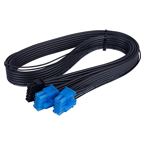 Silverstone Technology PP14-PCIE Dual PCIe 8 pin (PSU) to 12+4 pin (GPU) 12VHPWR PCIe Gen5 Cable for Silverstone 2nd Gen PSUs, SST-PP14-PCIE