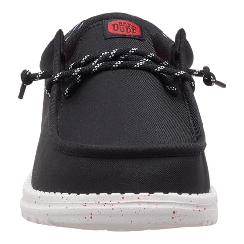 HEYDUDE Wally Funk Jersey Jacquard Black/Multi 11, Men’s Shoes, Slip-on Loafers, Comfortable & Light-Weight