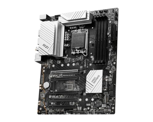 MSI PRO B760-VC WiFi IV ProSeries Motherboard (Support 14th/13th/12th Gen Intel Processors, LGA 1700, DDR5, PCIe 4.0, M.2 Slots, 2.5Gbps LAN, USB 3.2 Gen2, Wi-Fi 7, Bluetooth 5.4, ATX)