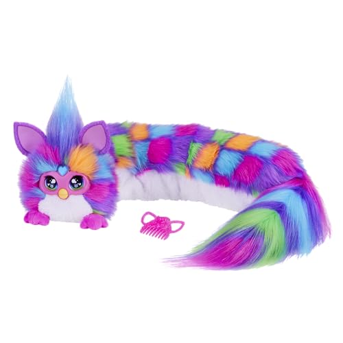 FURBY DJ Interactive Toy, Neon Star, Snuggly Electronic Plush, Music, Lights, Motion, & Games, Speaks English & Furbish, 32 in Long, 6+ Years (Amazon Exclusive)