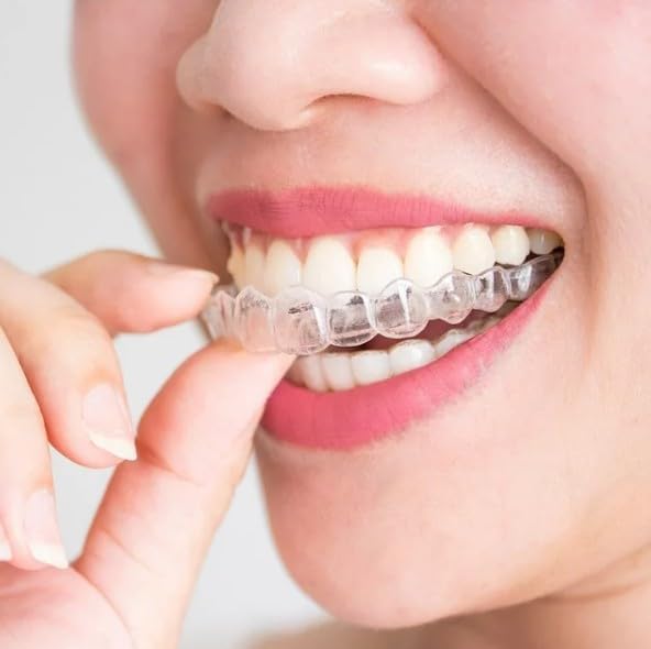 4Pcs Transparent Mouth Guard Silicone Grinding Guard Teeth Whitening Tray Sleeping Gum Shield for Sports Bruxism Bite Guard Easy to Use,Teeth Grinding Guards, Health and Household, Oral Pain Relief
