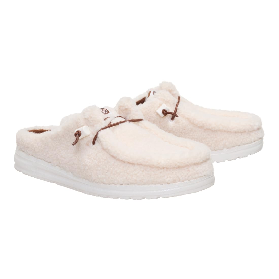 HEYDUDE Wendy Slip Sherpa Cocoa Wood Ash Size 8, Women’s Shoes, Slip-on Mules, Comfortable & Light-Weight