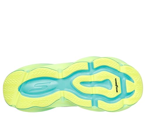 Skechers Men's Aero Burst Hands Free Slip-Ins Running Shoe, White/Multi, 8