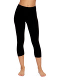 Felina Women's Cotton Modal Capri Leggings - Super Soft, Lightweight, Breathable for Fitness, Yoga, and Everyday Wear Black