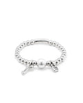 Uno de 50 Llavestruz Sterling Silver-Plated Stretch Bracelet with Pearl for Women