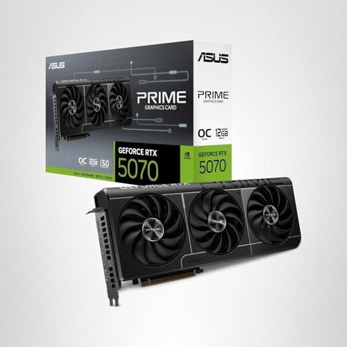 ASUS The SFF-Ready Prime GeForce RTX™ 5070 OC Edition Graphics Card, NVIDIA, Desktop (PCIe® 5.0, 12GB GDDR7, HDMI®/DP 2.1, 2.5-Slot, Axial-tech Fans, Dual BIOS)