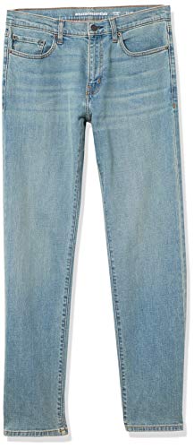 Amazon Essentials Men's Straight-Fit Stretch Jean - Discontinued Colors, Light Blue Vintage, 33W x 32L