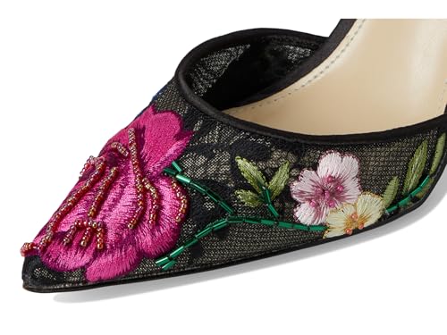 Betsey Johnson Women's April Pump, Black Multi Floral, 10