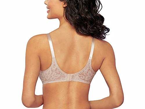 Bali Women's Lace and Smooth Underwire Bra, Rosewood, 40DD