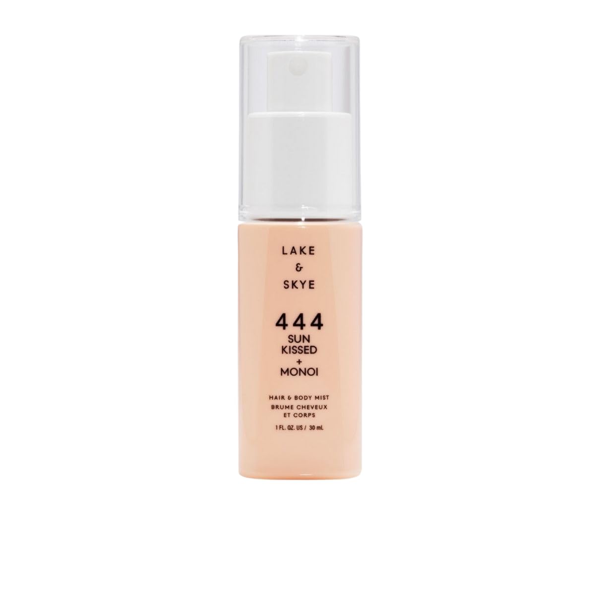 Lake & Skye 444 Sun Kissed + Monoi Hair & Body Mini Mist - Travel Size, Hydrating, Fruity, Floral, Clean Musk- 1 fl oz