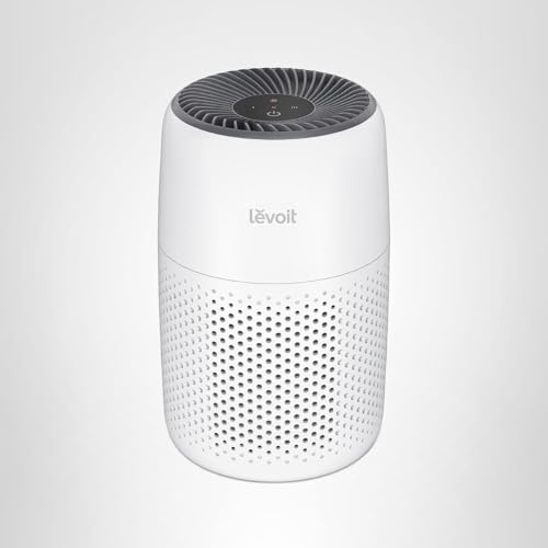 LEVOIT Air Purifiers for Bedroom Home Dorm, AHAM Verified, 3-in-1 Filter Cleaner With Aroma Pad, Filters Smoke, Allergens, Pet Dander, Odor, Dust, Office, Desktop, Core Mini-P, White