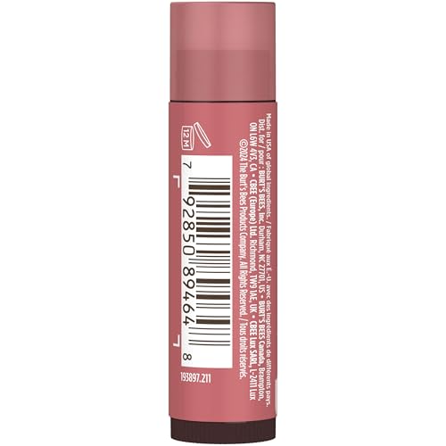 Burt's Bees Lip Tint Balm with Long Lasting 2 in 1 Duo Tinted Balm Formula, Color Infused with Deeply Hydrating Shea Butter for a Natural Looking Buildable Finish, Fiery Red Dahlia (2-Pack)