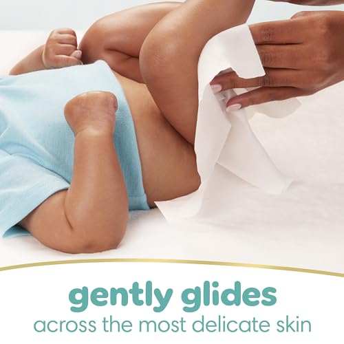 Pampers Swaddlers Disposable Baby Diapers Size 1, 198 Count with Sensitive Water Based Baby Wipes 4X Pop-Top Packs (336 Count)