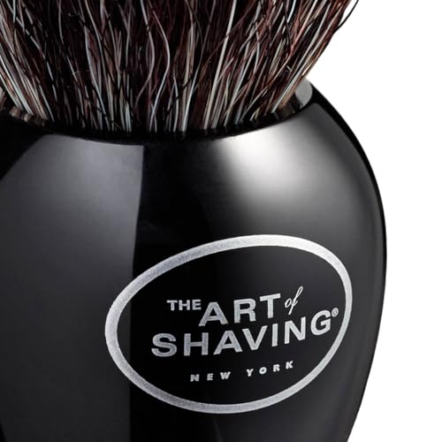 The Art of Shaving Original Shaving Brush - Pure Black – Features Premium Synthetic Fibers For a Rich, Foamy, Lather