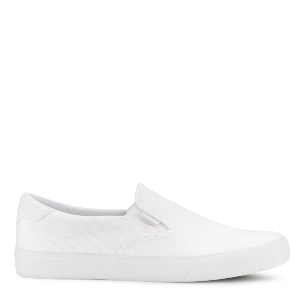 Lugz Mens Clipper Slip On Sneaker, White, 9.5 US